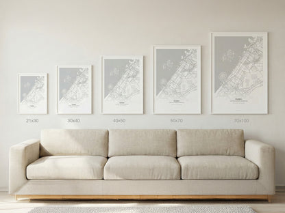 Minimal Londra Haritası — Premium Şehir Duvar Sanatı
